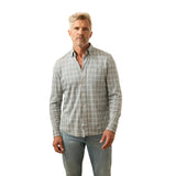 Faherty 01. MENS APPAREL - MENS LS SHIRTS - MENS LS BUTTON UP Men's Coastline Knit Shirt AML AUTUMN STORM PLAID