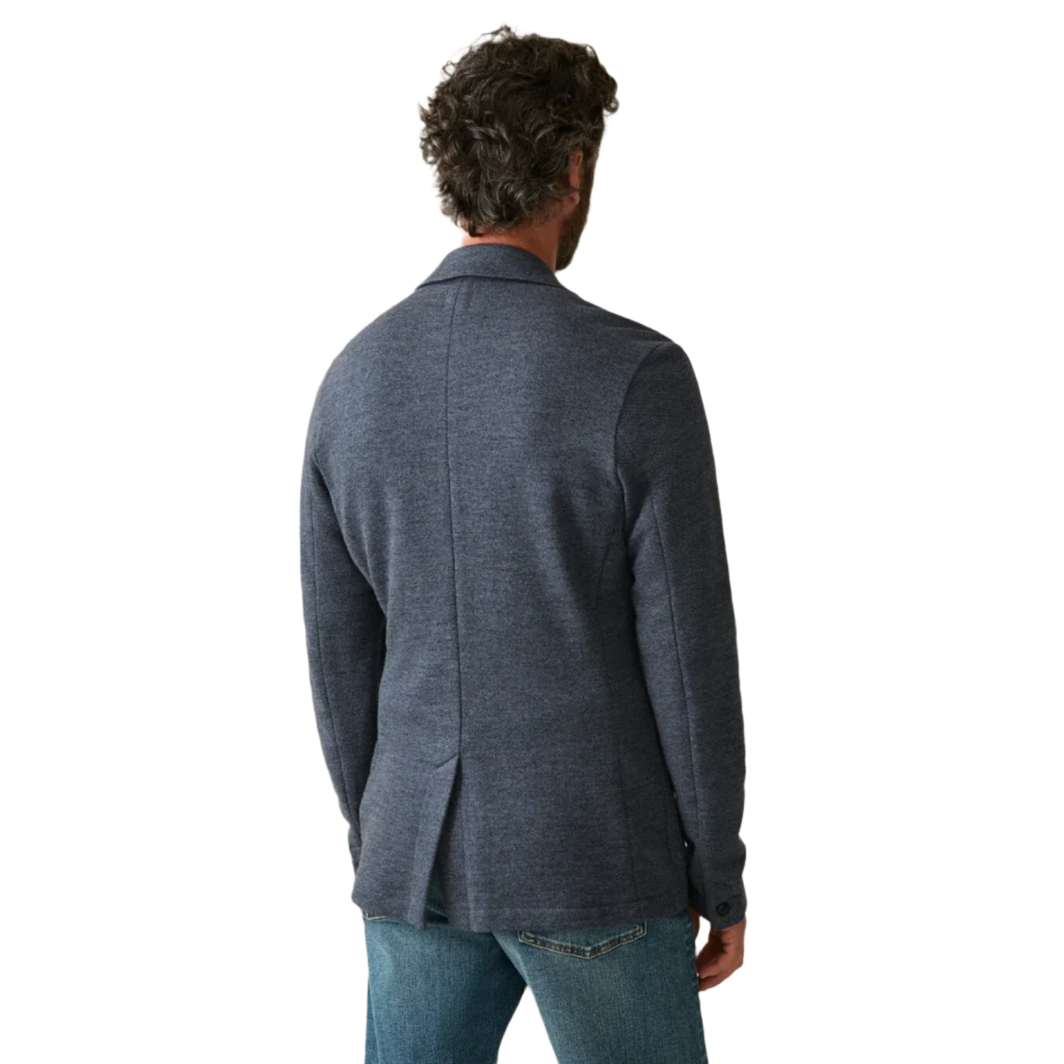 Faherty 01. MENS APPAREL - MENS JACKETS - MENS JACKETS CASUAL Men's Inlet Knit Blazer DNM DEEP NAVY MELANGE