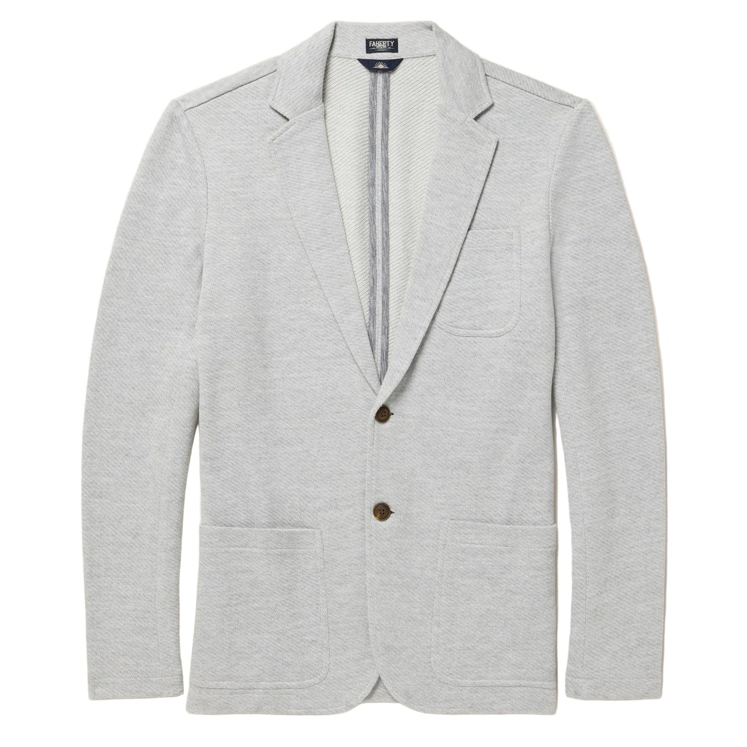 Faherty 01. MENS APPAREL - MENS JACKETS - MENS JACKETS CASUAL Men's Inlet Knit Blazer HEG HEATHER GREY