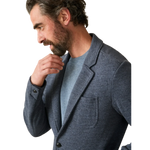 Faherty 01. MENS APPAREL - MENS JACKETS - MENS JACKETS CASUAL Men's Inlet Knit Blazer DNM DEEP NAVY MELANGE