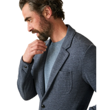 Faherty 01. MENS APPAREL - MENS JACKETS - MENS JACKETS CASUAL Men's Inlet Knit Blazer DNM DEEP NAVY MELANGE