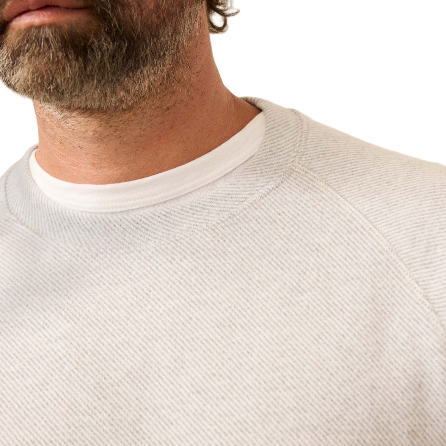 Faherty 01. MENS APPAREL - MENS HOODIES|SWEATERS - MENS PO SWEATERS Men's Legend Sweater Crew LHG LIGHT HEATHER GREY