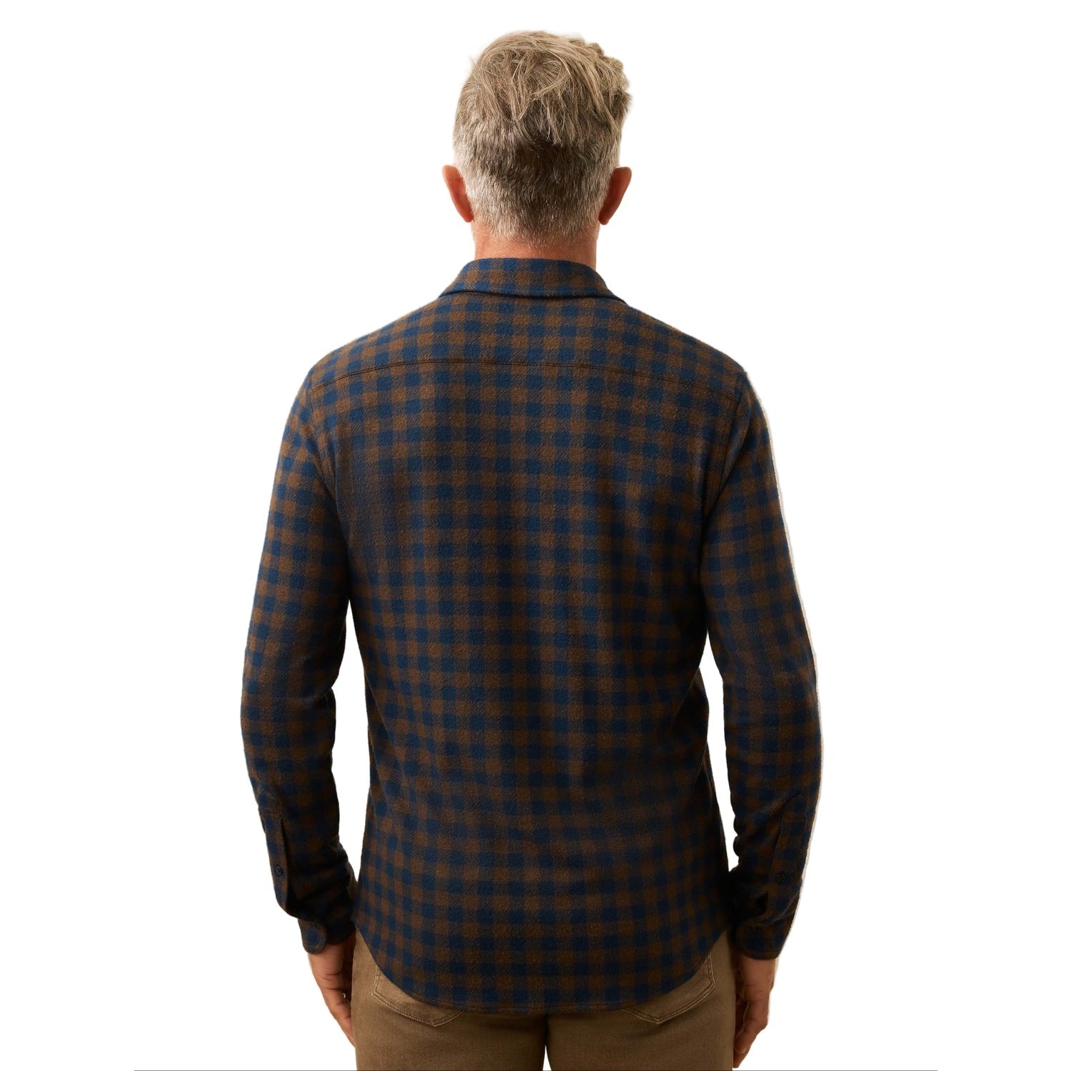 Faherty 01. MENS APPAREL - MENS LS SHIRTS - MENS LS BUTTON UP Men's Legend Sweater Shirt NDC NAVY WOODLAND CHECK