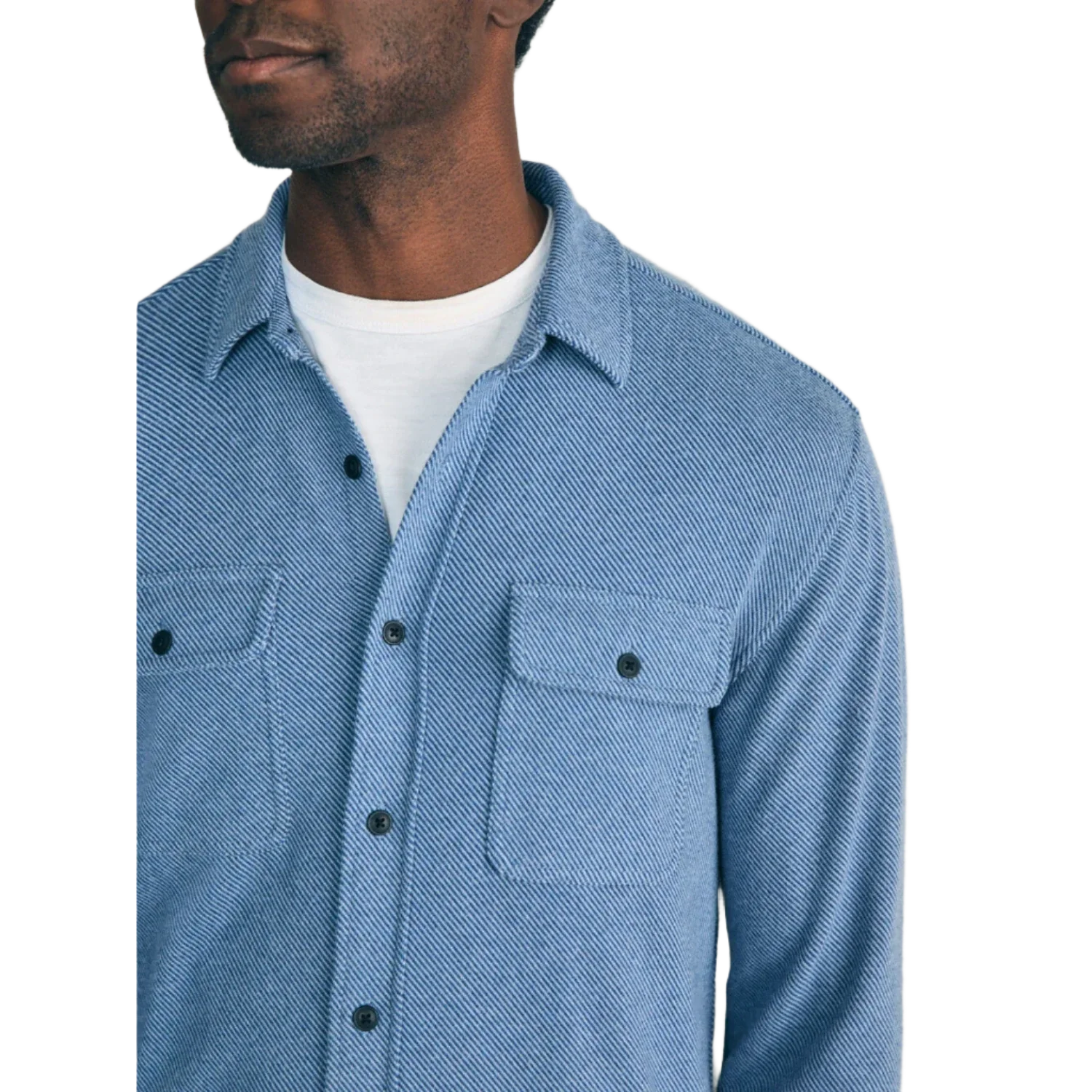 Faherty 01. MENS APPAREL - MENS LS SHIRTS - MENS LS BUTTON UP Men's Legend Sweater Shirt GTW GLACIER BLUE TWILL