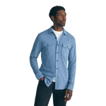 Faherty 01. MENS APPAREL - MENS LS SHIRTS - MENS LS BUTTON UP Men's Legend Sweater Shirt GTW GLACIER BLUE TWILL