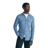 Faherty 01. MENS APPAREL - MENS LS SHIRTS - MENS LS BUTTON UP Men's Legend Sweater Shirt GTW GLACIER BLUE TWILL