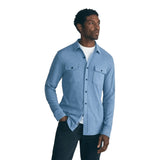 Faherty 01. MENS APPAREL - MENS LS SHIRTS - MENS LS BUTTON UP Men's Legend Sweater Shirt GTW GLACIER BLUE TWILL