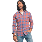 Faherty 01. MENS APPAREL - MENS LS SHIRTS - MENS LS BUTTON UP Men's Legend Sweater Shirt RBE ROSE BLUE CHECK