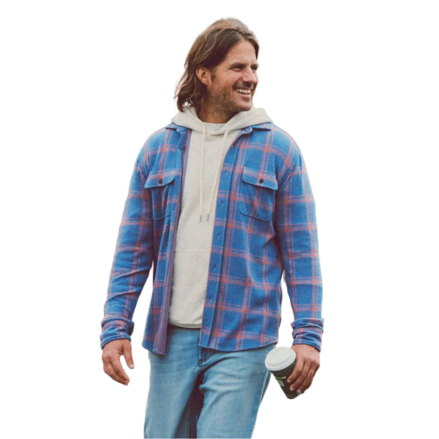 Faherty 01. MENS APPAREL - MENS LS SHIRTS - MENS LS BUTTON UP Men's Legend Sweater Shirt TMV TWILIGHT MAUVE PLAID