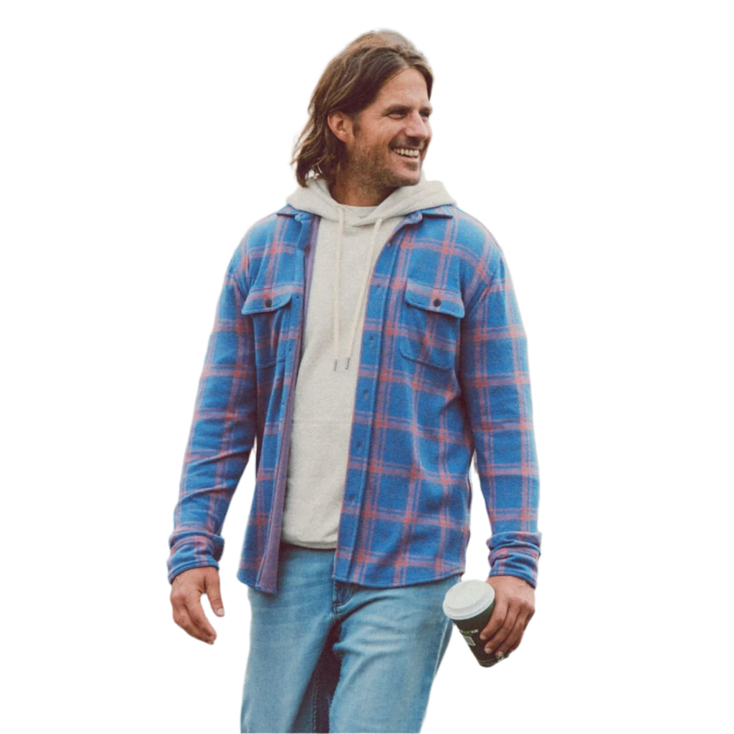 Faherty 01. MENS APPAREL - MENS LS SHIRTS - MENS LS BUTTON UP Men's Legend Sweater Shirt TMV TWILIGHT MAUVE PLAID