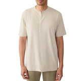 Faherty 01. MENS APPAREL - MENS SS SHIRTS - MENS SS CASUAL Men's Short-Sleeve Sunwashed Henley IDU ISLAND DUNE HEATHER