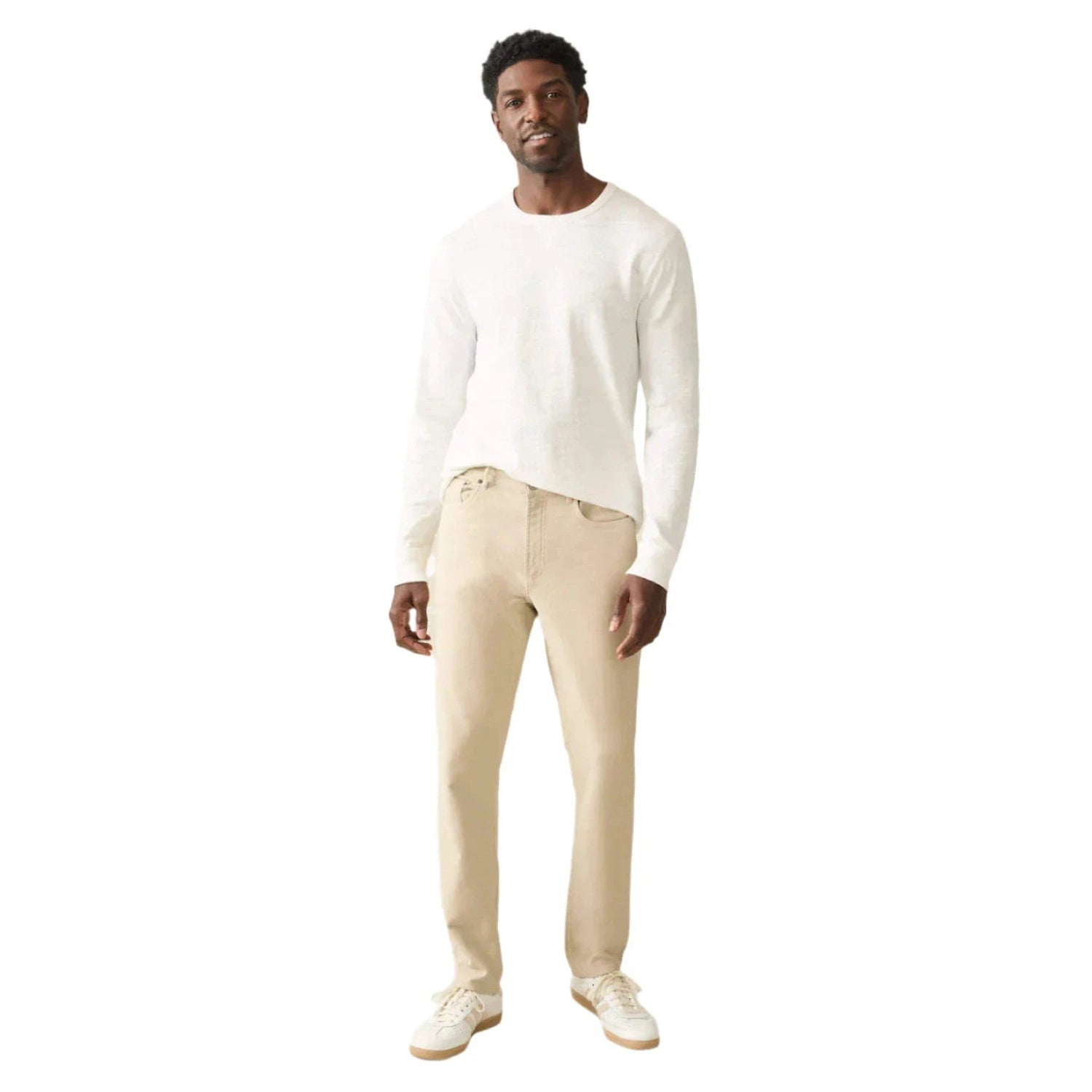 Faherty 01. MENS APPAREL - MENS PANTS - MENS PANTS CASUAL Men's Stretch Terry 5-Pocket Pant STN STONE