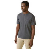 Faherty 01. MENS APPAREL - MENS SS SHIRTS - MENS SS CASUAL Men's Sunwashed Pocket Tee GRP GRAPHITE