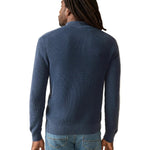 Faherty 01. MENS APPAREL - MENS HOODIES|SWEATERS - MENS PO Q ZIP Men's Sunwashed Quarter Zip Sweater BLN BLUE NIGHTS