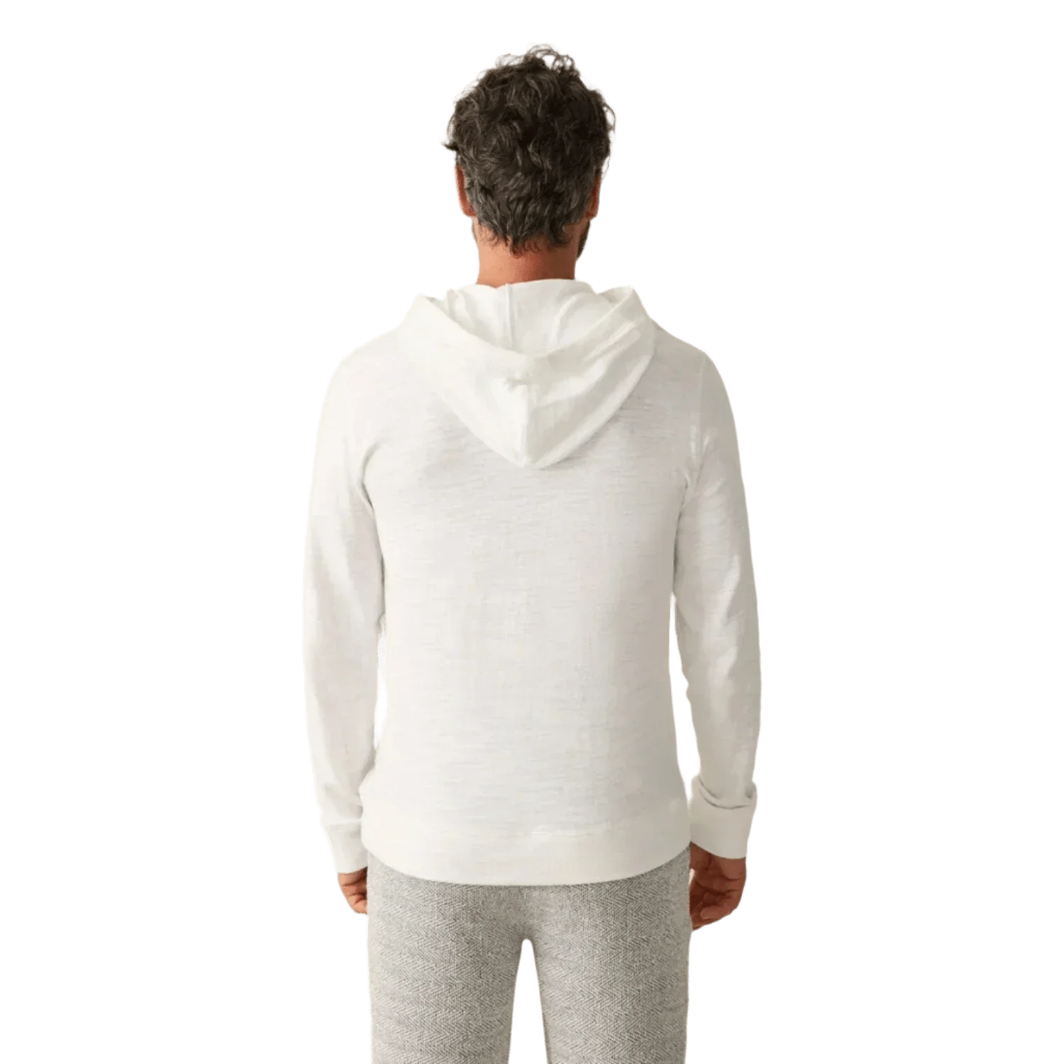 Faherty 01. MENS APPAREL - MENS LS SHIRTS - MENS LS HOODY Men's Sunwashed Slub Hoodie WHT WHITE