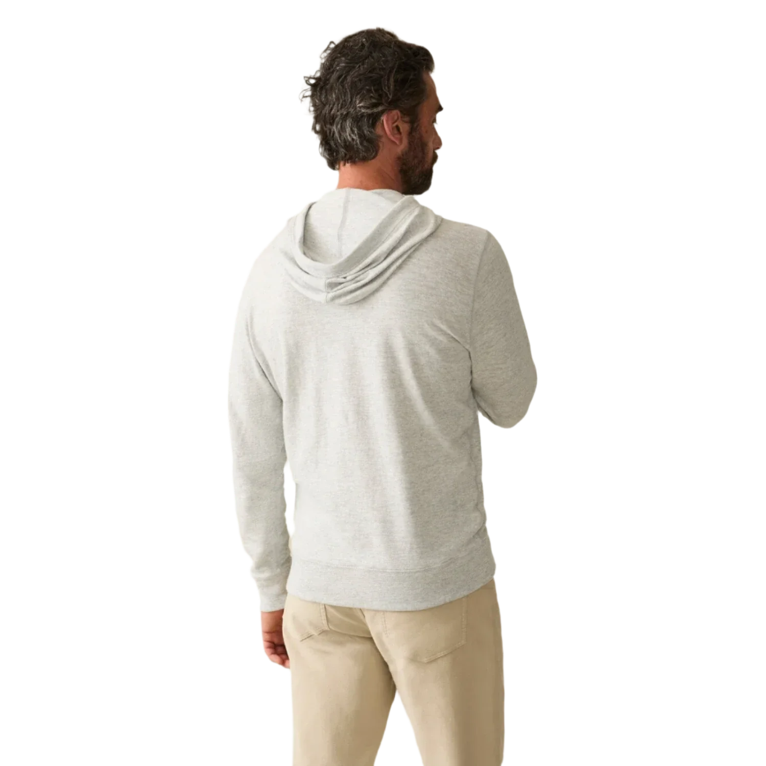 Faherty 01. MENS APPAREL - MENS LS SHIRTS - MENS LS HOODY Men's Sunwashed Slub Hoodie LGH LIGHT GREY HEATHER