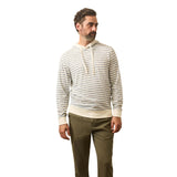 Faherty 01. MENS APPAREL - MENS LS SHIRTS - MENS LS HOODY Men's Sunwashed Slub Hoodie PNI PEARL OCEAN STRIPE