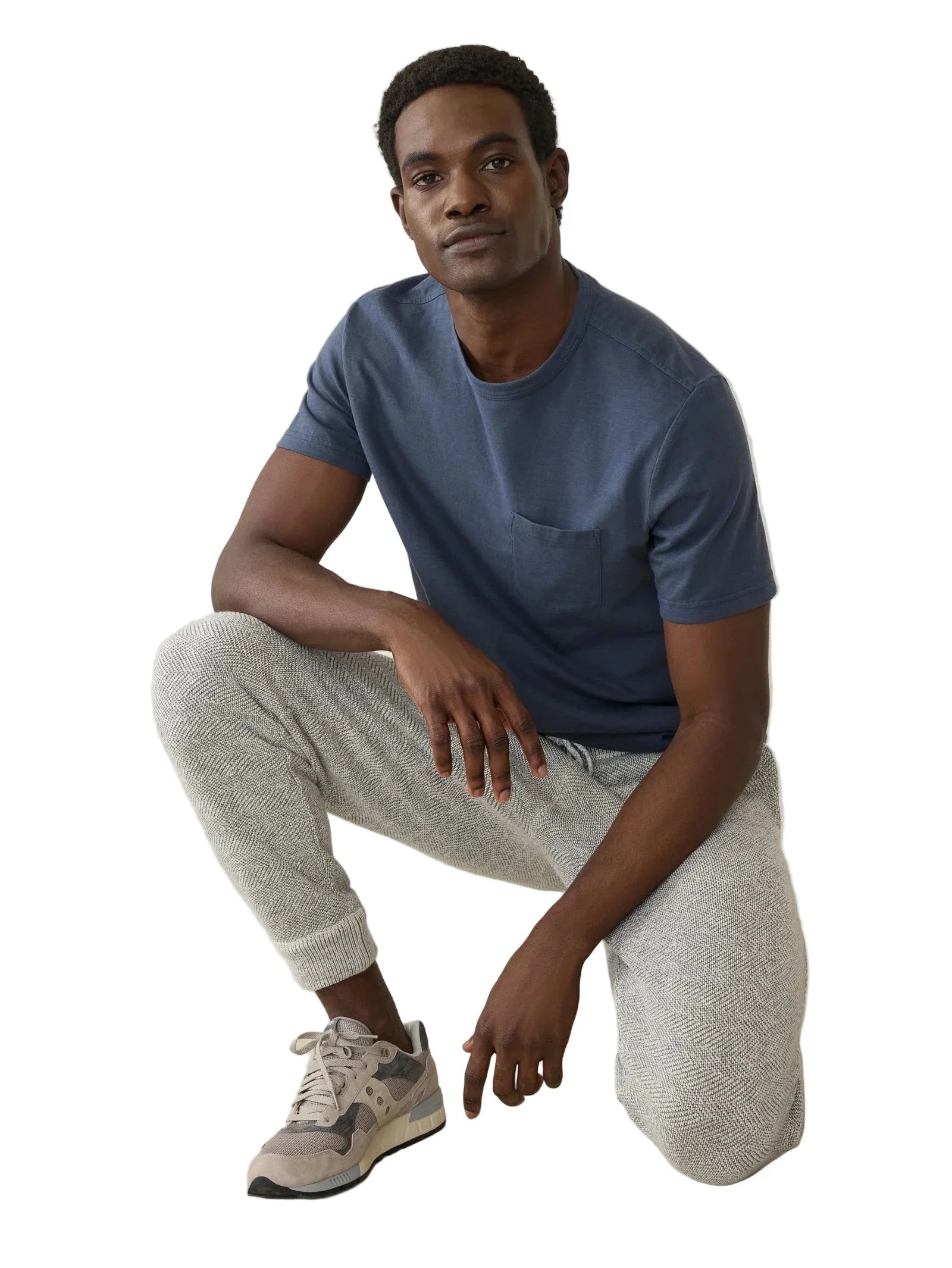 Faherty 01. MENS APPAREL - MENS PANTS - MENS PANTS LOUNGE Men's Whitewater Sweatpant GSL GREY SHELL LOOP