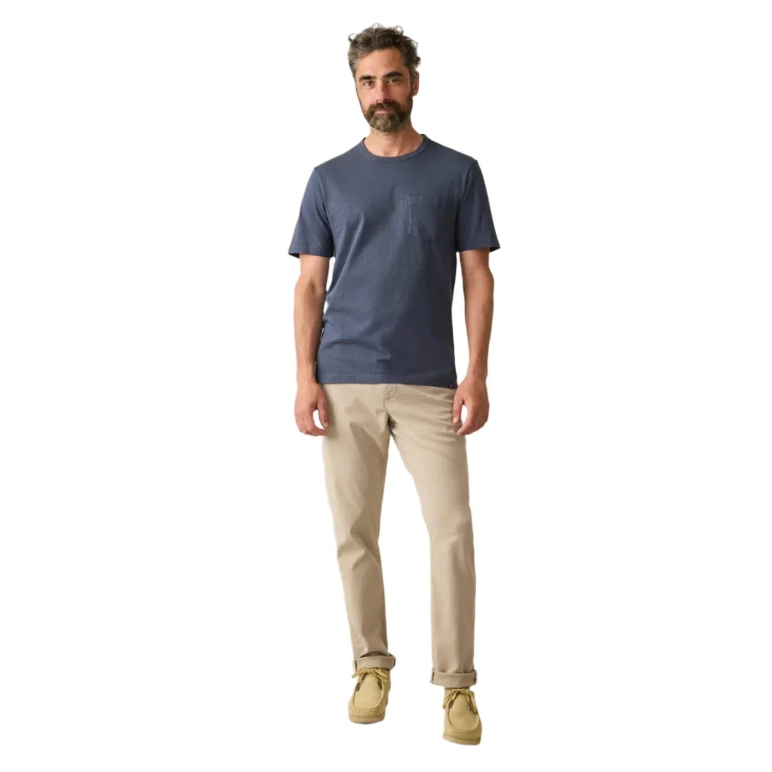 Faherty 01. MENS APPAREL - MENS SS SHIRTS - MENS SS CASUAL Sun-Washed Pocket Tee DUY DUNE NAVY