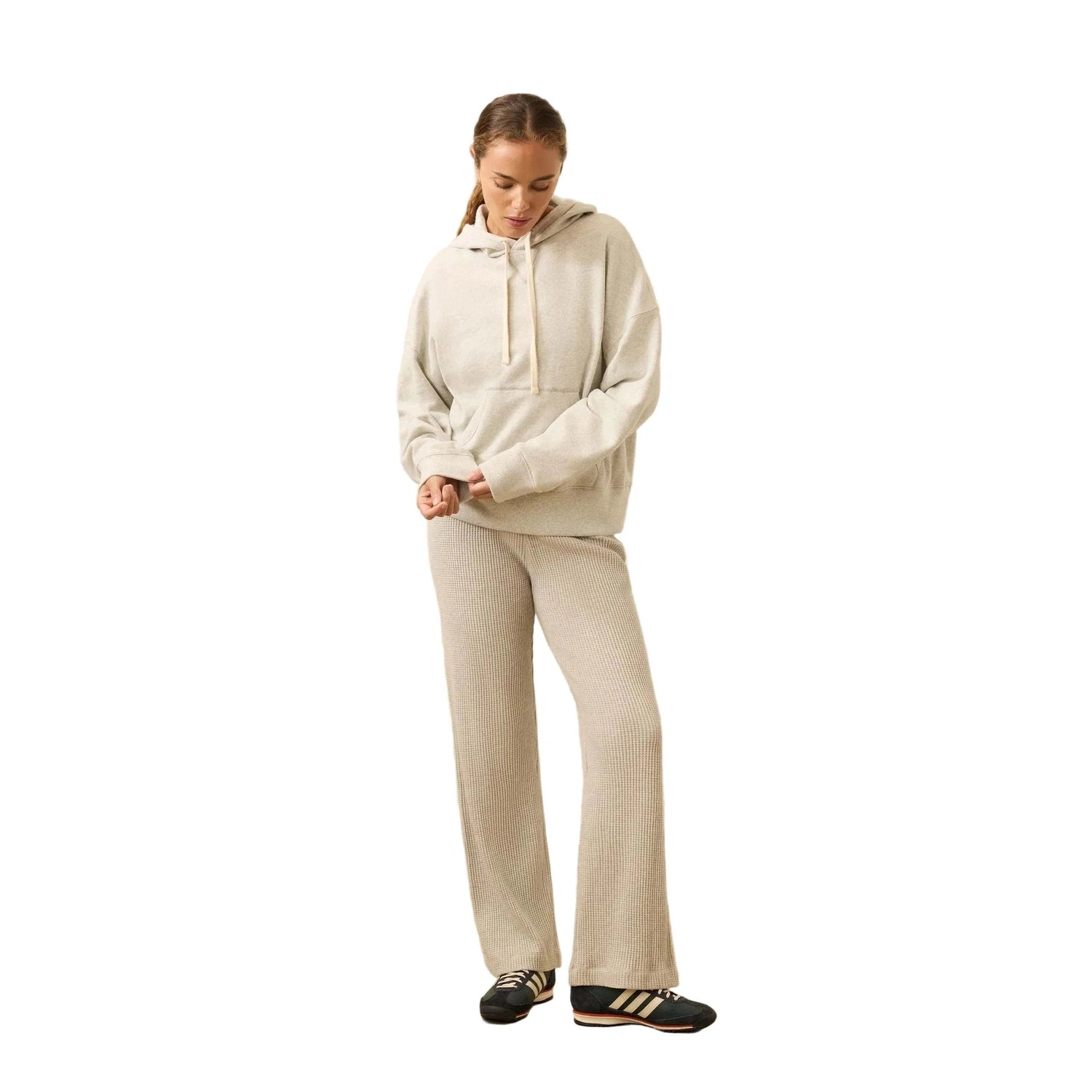 Faherty 02. WOMENS APPAREL - WOMENS HOODIES|SWEATERS - WOMENS PO HOODY Women's High Standard Fleece Hoodie LGH LIGHT GREY HEATHER