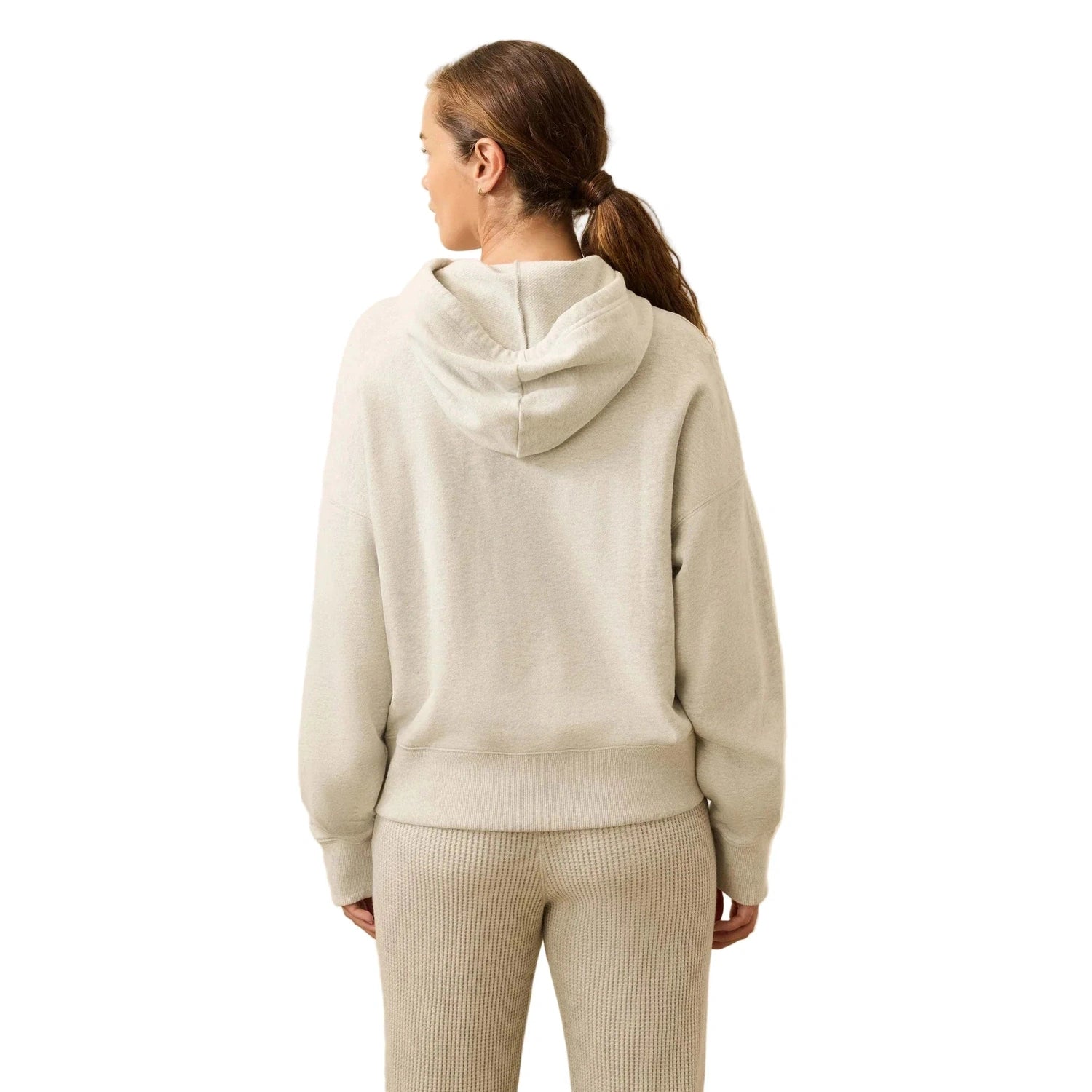 Faherty 02. WOMENS APPAREL - WOMENS HOODIES|SWEATERS - WOMENS PO HOODY Women's High Standard Fleece Hoodie LGH LIGHT GREY HEATHER