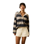 Faherty 02. WOMENS APPAREL - WOMENS HOODIES|SWEATERS - WOMENS PO SWEATERS Women's Legend Sweater Rugby Popover VRG NAVY RUGBY