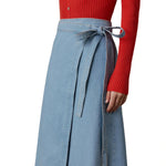 Women’s Solstice Denim Wrap Skirt Faherty