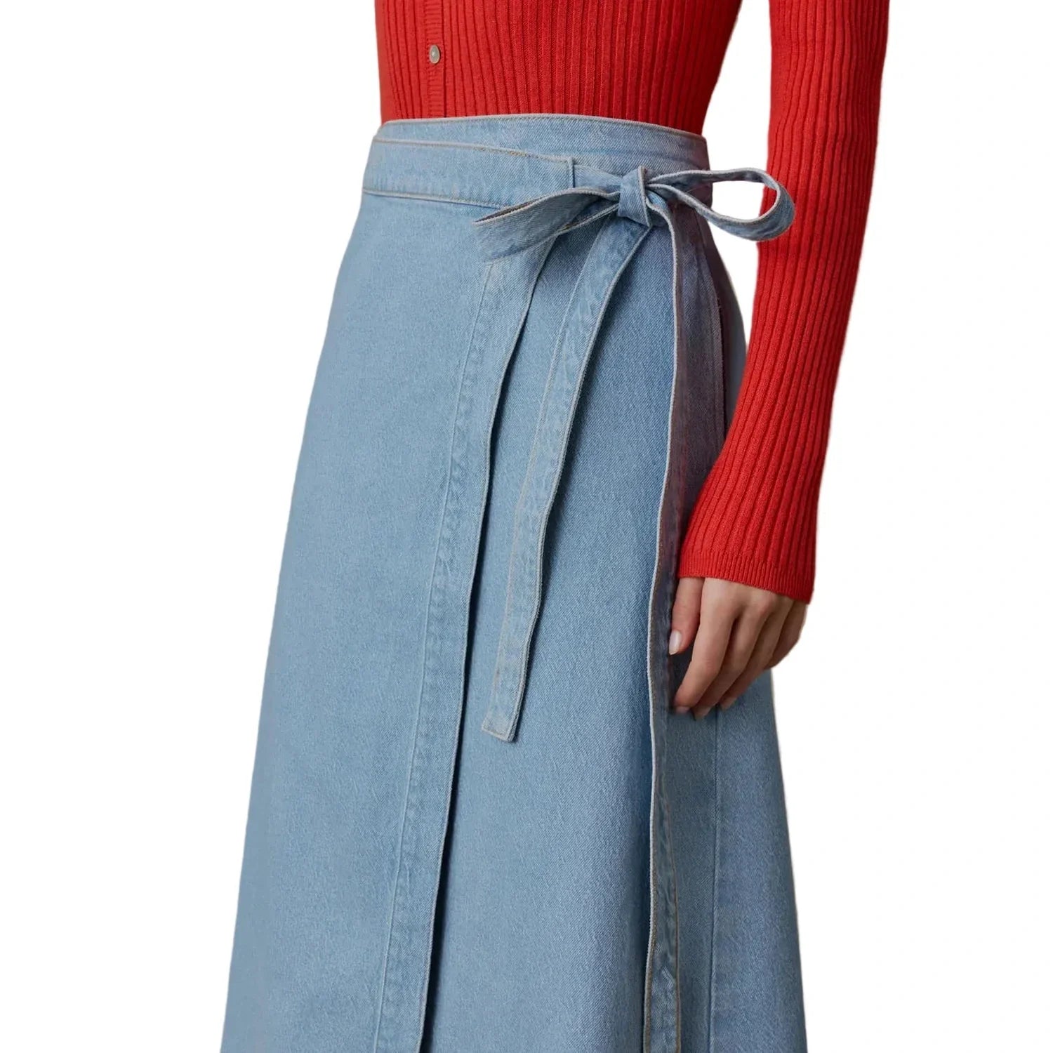 Women’s Solstice Denim Wrap Skirt Faherty