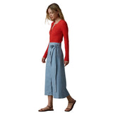 Women’s Solstice Denim Wrap Skirt Faherty
