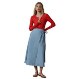 Women’s Solstice Denim Wrap Skirt Faherty