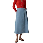 Women’s Solstice Denim Wrap Skirt Faherty - BAA BAY DRIFT
