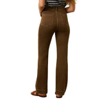 Faherty 02. WOMENS APPAREL - WOMENS PANTS - WOMENS PANTS CASUAL Women's Stretch Terry Patch Pocket Pant WAL WALNUT