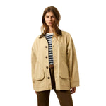 Faherty 02. WOMENS APPAREL - WOMENS JACKETS - WOMENS JACKETS CASUAL Women's Sunwashed Canvas Barn Jacket HAK SANDY KHAKI