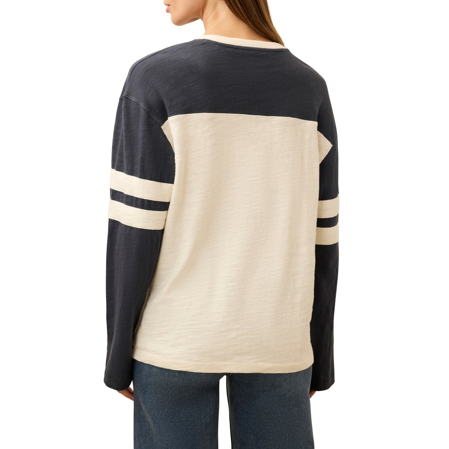 Women’s Sunwashed Slub Varsity Long Sleeve Tee Faherty