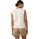 Faherty 02. WOMENS APPAREL - WOMENS SS SHIRTS - WOMENS TANK CASUAL Women's Unwashed Slub Muscle Tank IVK IVORY ROCK STRIPE
