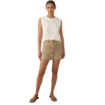 Faherty 02. WOMENS APPAREL - WOMENS SS SHIRTS - WOMENS TANK CASUAL Women's Unwashed Slub Muscle Tank IVK IVORY ROCK STRIPE