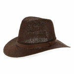 Women’s Woven Straw Rancher Hat Faherty - 209 DARK CHOCOLATE