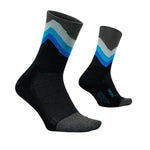 Feetures 06. SOCKS - MENS SOCKS - MENS SOCKS CREW Elite Light Cushion Mini Crew Socks BLACK SWELL