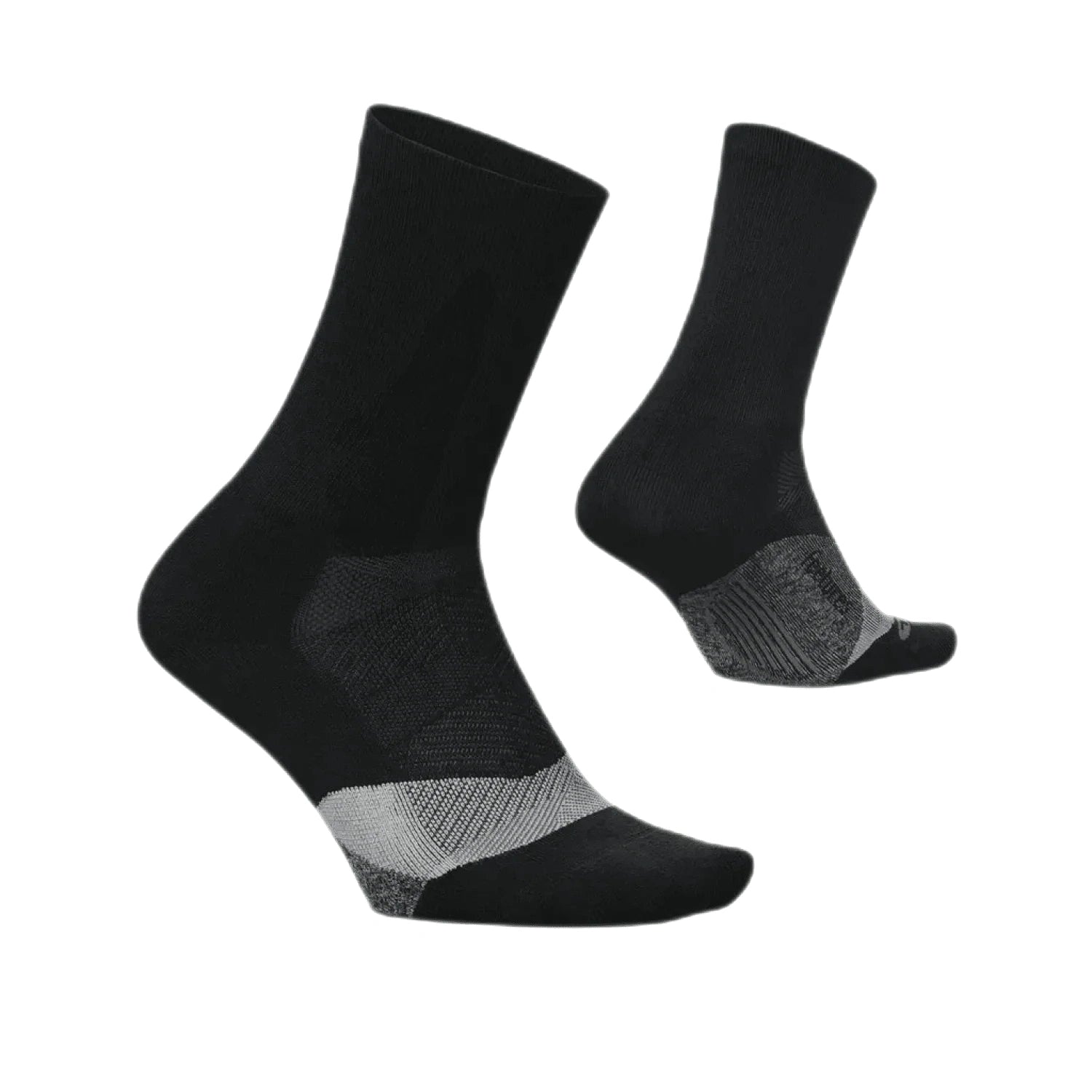 Feetures 06. SOCKS - MENS SOCKS - MENS SOCKS CREW Elite Light Cushion Mini Crew Socks BLACK (S24)