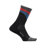 Feetures 06. SOCKS - MENS SOCKS - MENS SOCKS CREW Elite Light Cushion Mini Crew Socks RETROGRADE BLACK