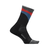 Feetures 06. SOCKS - MENS SOCKS - MENS SOCKS CREW Elite Light Cushion Mini Crew Socks RETROGRADE BLACK