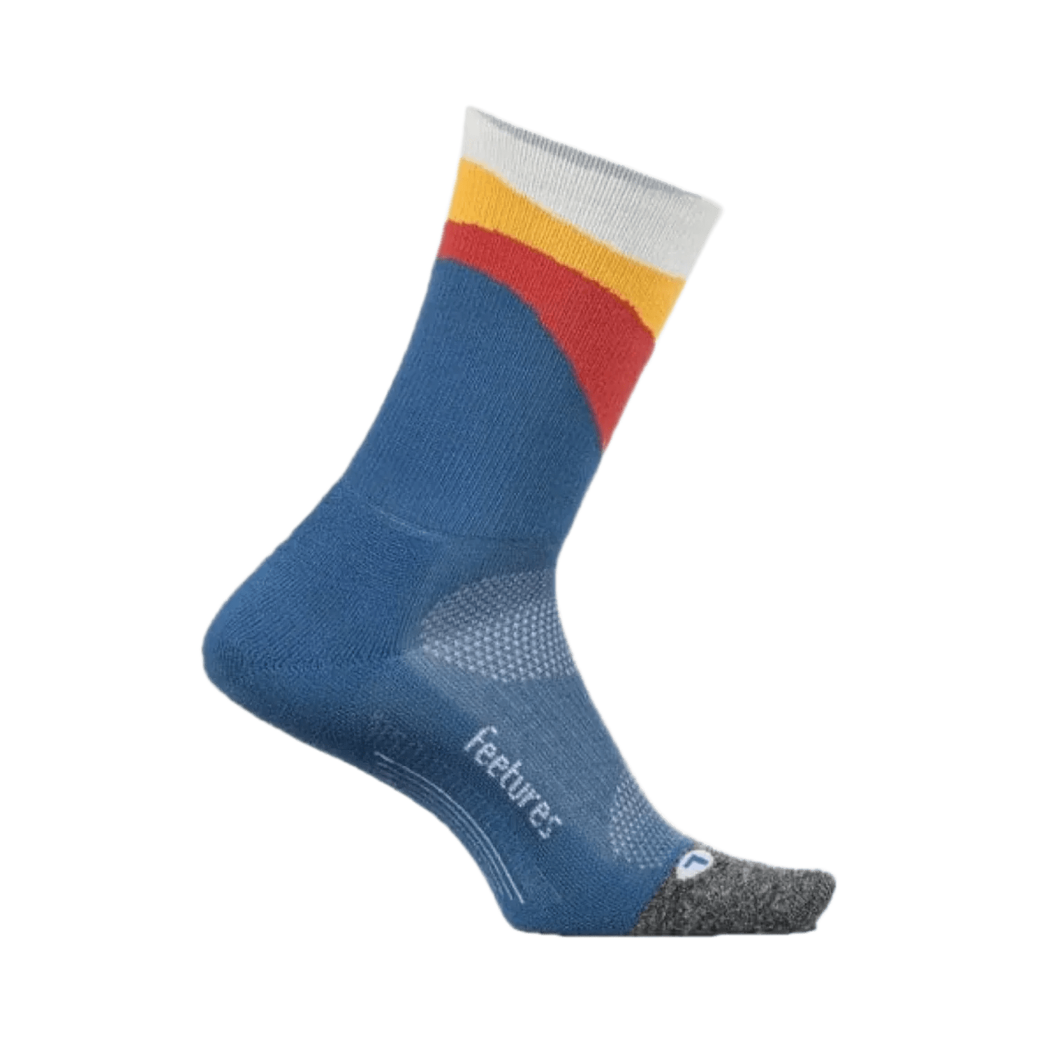 Feetures 06. SOCKS - MENS SOCKS - MENS SOCKS CREW Elite Light Cushion Mini Crew Socks RETROGRADE BLUE