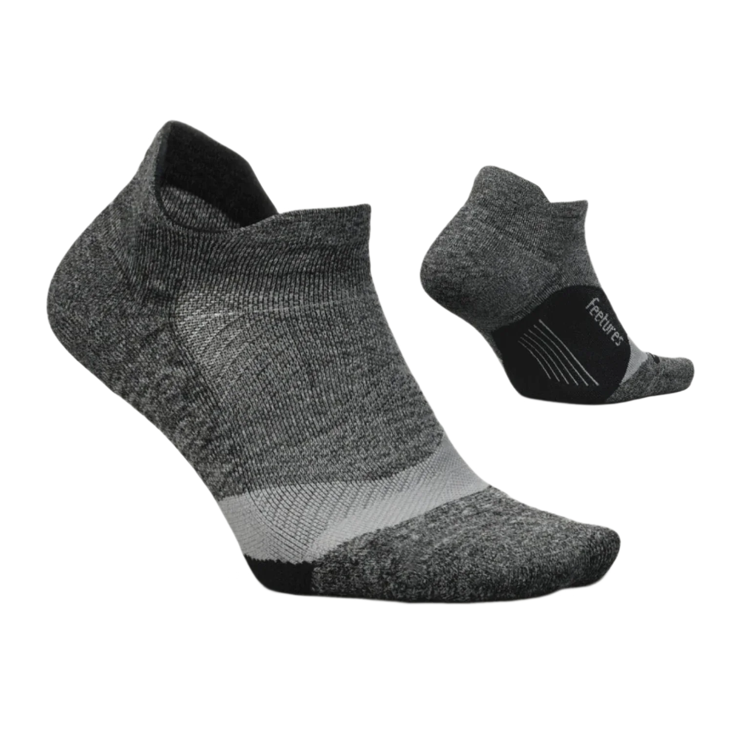 Feetures 06. SOCKS - MENS SOCKS - MENS SOCKS LOW Elite Light Cushion No Show Tab Socks GRAY