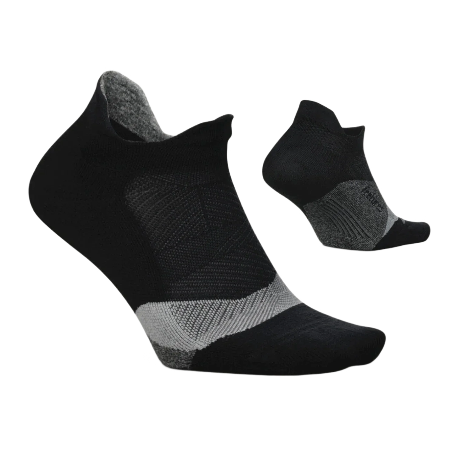 Feetures 06. SOCKS - MENS SOCKS - MENS SOCKS LOW Elite Light Cushion No Show Tab Socks BLACK