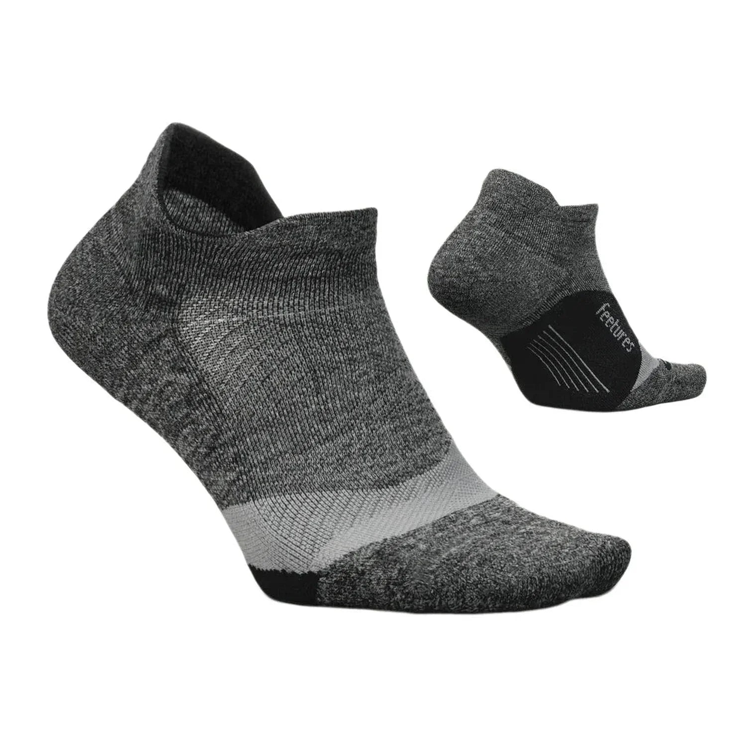 Feetures 06. SOCKS - MENS SOCKS - MENS SOCKS LOW Elite Light Cushion No Show Tab Socks GRAY