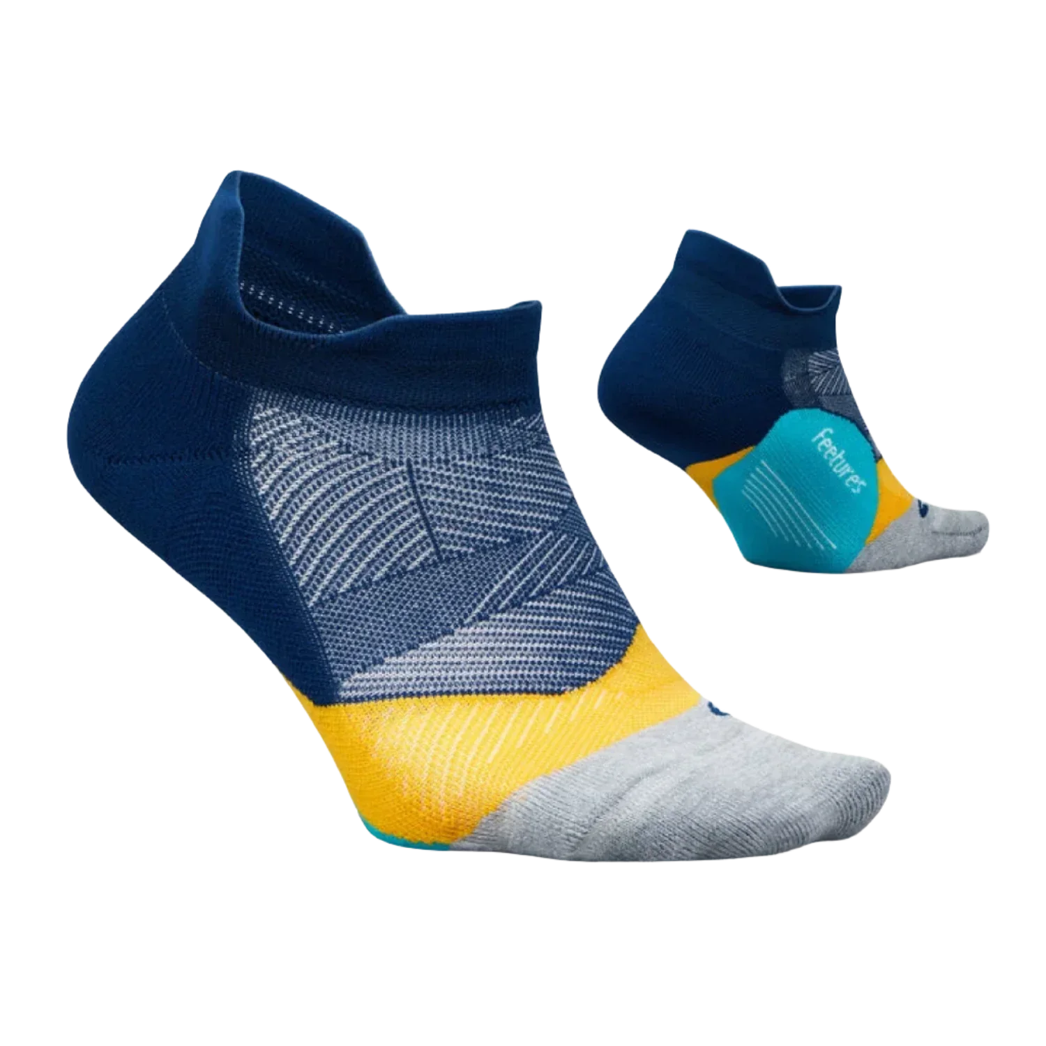 Feetures 06. SOCKS - MENS SOCKS - MENS SOCKS LOW Elite Light Cushion No Show Tab Socks NITRO NAVY