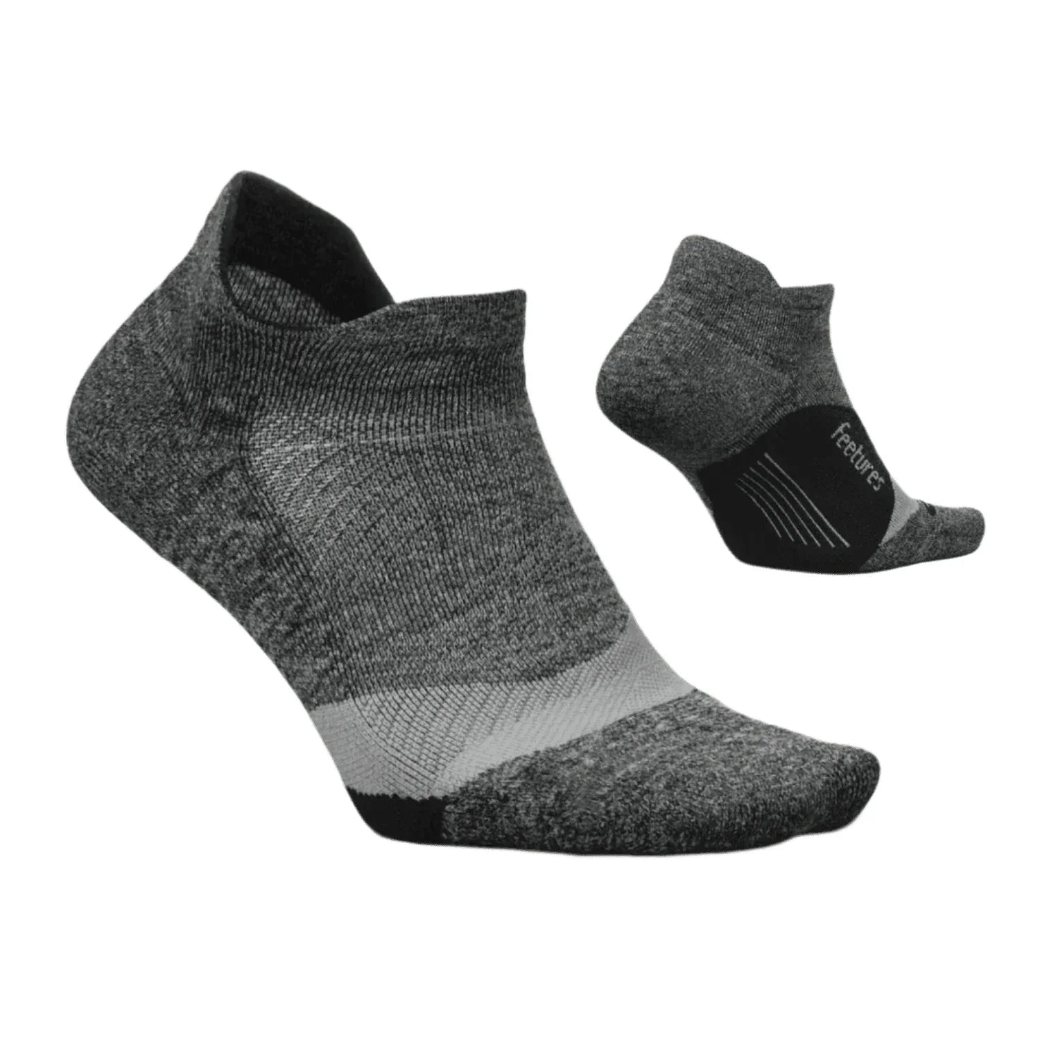 Feetures 06. SOCKS - MENS SOCKS - MENS SOCKS LOW Elite Light Cushion No Show Tab Socks GRAY
