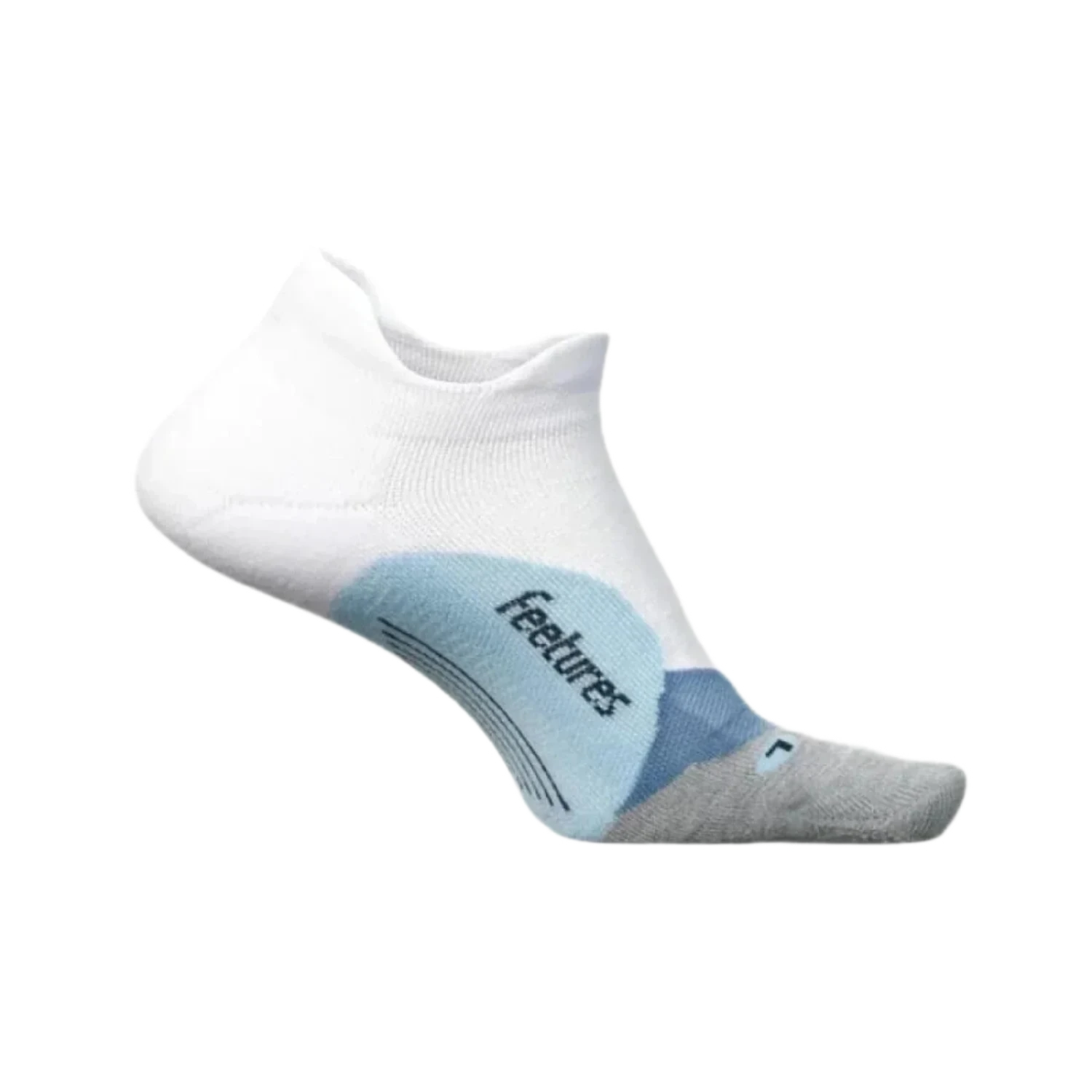 Feetures 06. SOCKS - MENS SOCKS - MENS SOCKS LOW Elite Light Cushion No Show Tab Socks WHITE SKY