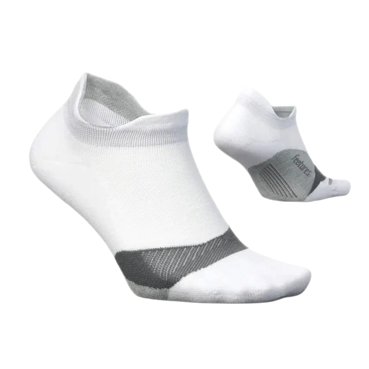 Feetures 06. SOCKS - MENS SOCKS - MENS SOCKS LOW Elite Light Cushion No Show Tab Socks WHITE (S24)