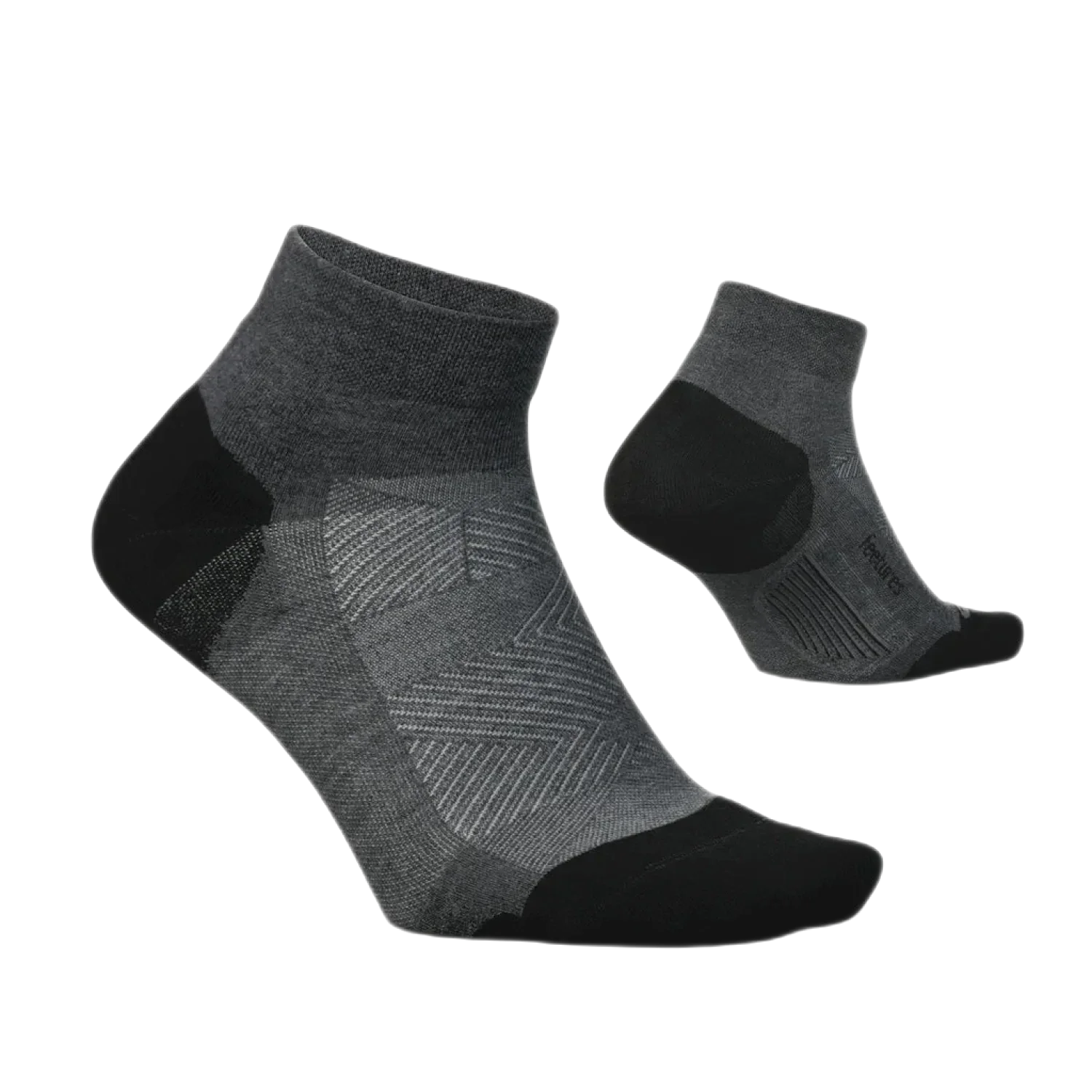 Feetures 06. SOCKS - MENS SOCKS - MENS SOCKS CREW Elite Max Cushion Low Cut Socks GRAY